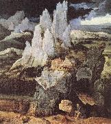 St Jerome in Rocky Landscape af PATENIER, Joachim